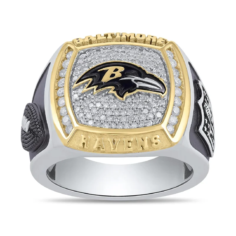 Best Jewelry Sale – Shop Exclusive Designs Now True Fans Fine Jewelry Baltimore Ravens 1/2 CTW Diamond Ring in Sterling Silver Best Jewelry Sale – Shop Exclusive Designs Now True Fans Fine Jewelry Baltimore Ravens 1/2 CTW Diamond Ring in Sterling Silver