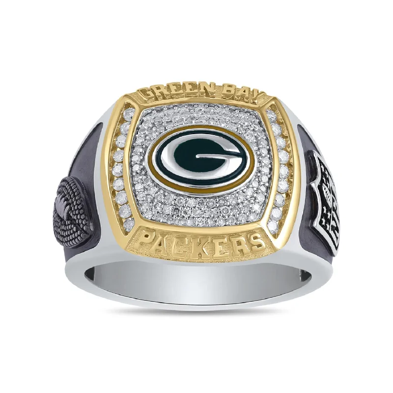 Jewelry Sale Alert – Shop Timeless Elegance Today True Fans Fine Jewelry Green Bay Packers 1/2 CTW Diamond Ring in Sterling Silver Jewelry Sale Alert – Shop Timeless Elegance Today True Fans Fine Jewelry Green Bay Packers 1/2 CTW Diamond Ring in Sterling Silver