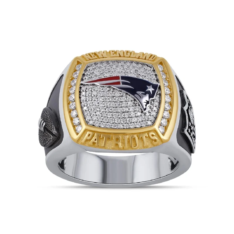 Exclusive Jewelry Offers – Sparkle For Less True Fans Fine Jewelry New England Patriots 1/2 CTW Diamond Ring in Sterling Silver Exclusive Jewelry Offers – Sparkle For Less True Fans Fine Jewelry New England Patriots 1/2 CTW Diamond Ring in Sterling Silver