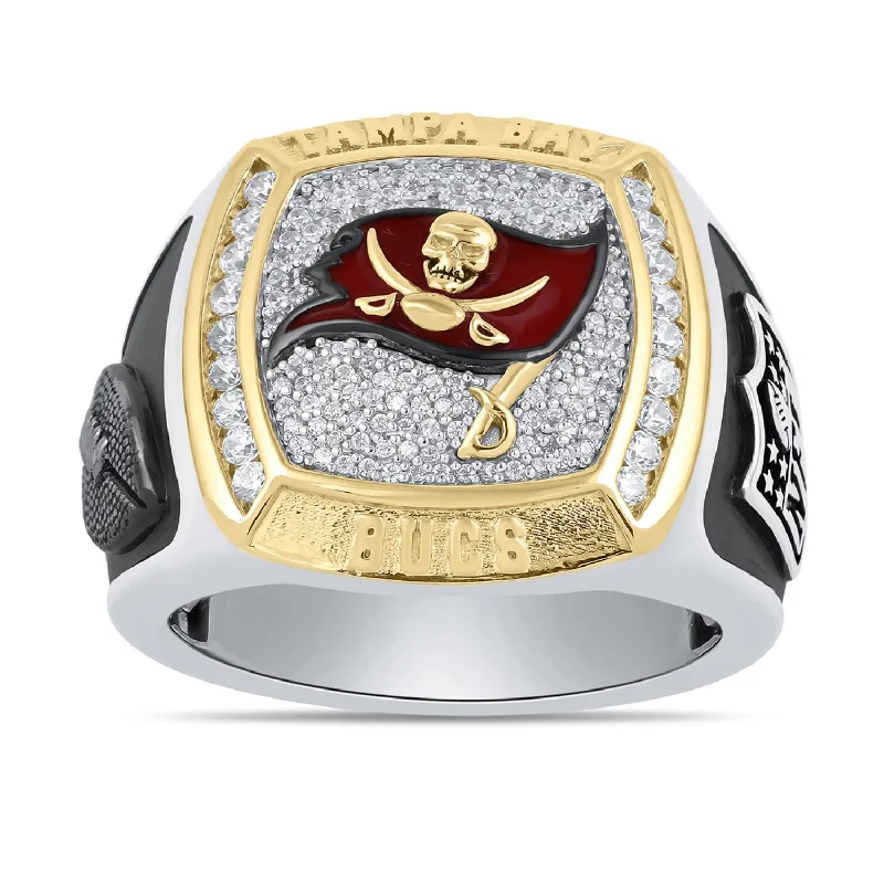 Shop Stylish Jewelry Now And Save Big True Fans Fine Jewelry Tampa Bay Buccaneers 1/2 CTW Diamond Ring in Sterling Silver Shop Stylish Jewelry Now And Save Big True Fans Fine Jewelry Tampa Bay Buccaneers 1/2 CTW Diamond Ring in Sterling Silver