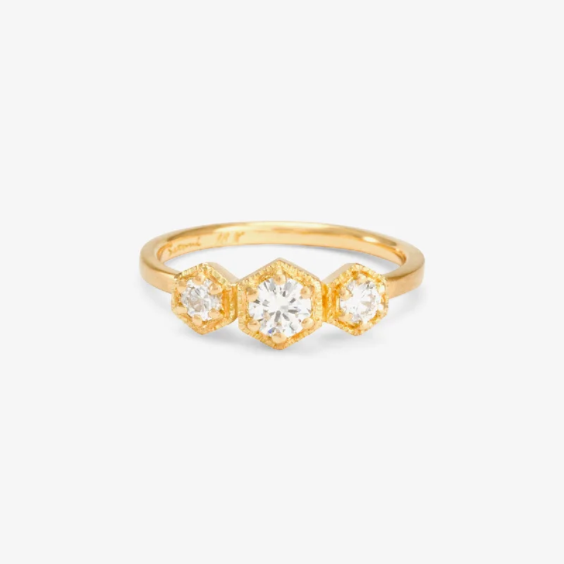 Flash Sale On Stunning Jewelry – Don't Miss Out R8401W | Classic White Diamond Triple Hexagon Ring Flash Sale On Stunning Jewelry – Don't Miss Out R8401W | Classic White Diamond Triple Hexagon Ring