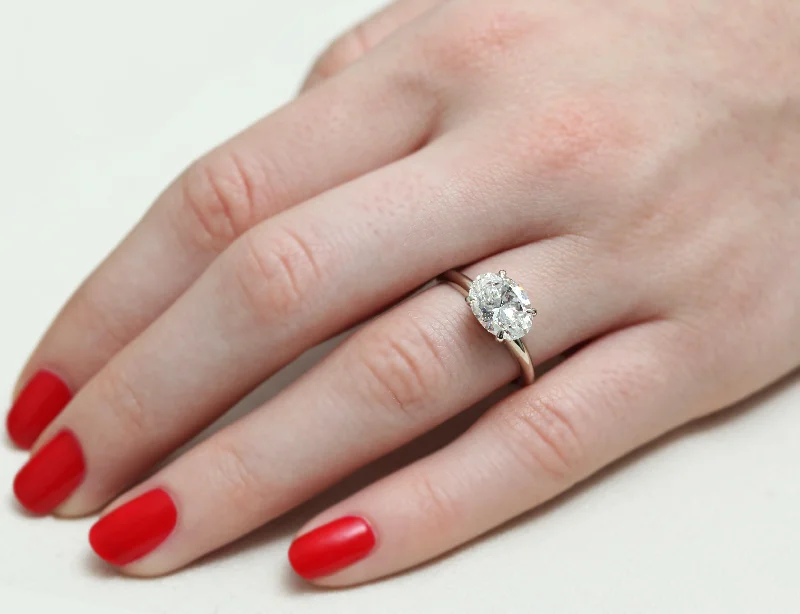 Fashion-Forward Jewelry At Incredible Prices 2 Carat Oval White Diamond Solitaire Ring Fashion-Forward Jewelry At Incredible Prices 2 Carat Oval White Diamond Solitaire Ring
