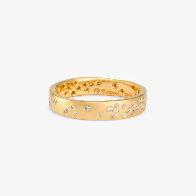 Your Dream Jewelry At Dream Prices R7102W | Wide White Diamond Starry Night Band