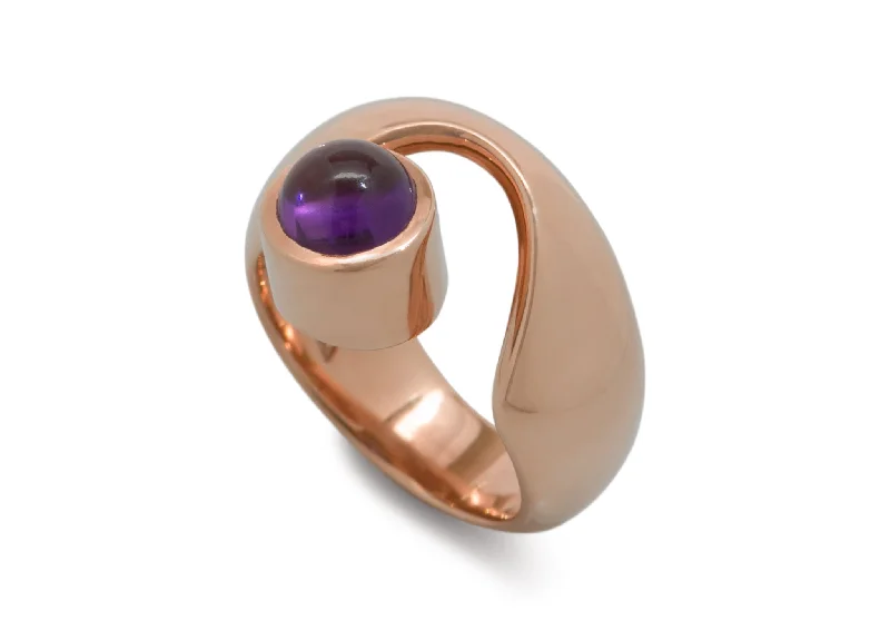 Personalized Jewelry At Special Discount Rates JW208 Cabochon Gemstone Ring, Red Gold Personalized Jewelry At Special Discount Rates JW208 Cabochon Gemstone Ring, Red Gold