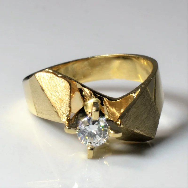 Clearance Sale On High-End Jewelry Collections Heavy Offset Retro Engagement Ring | 0.17 ct, SZ 4.75 | Clearance Sale On High-End Jewelry Collections Heavy Offset Retro Engagement Ring | 0.17 ct, SZ 4.75 |