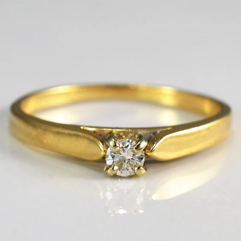 Everyday Jewelry Essentials Now On Sale Tapered Solitaire Promise Ring | 0.10ct | SZ 6.25 |
