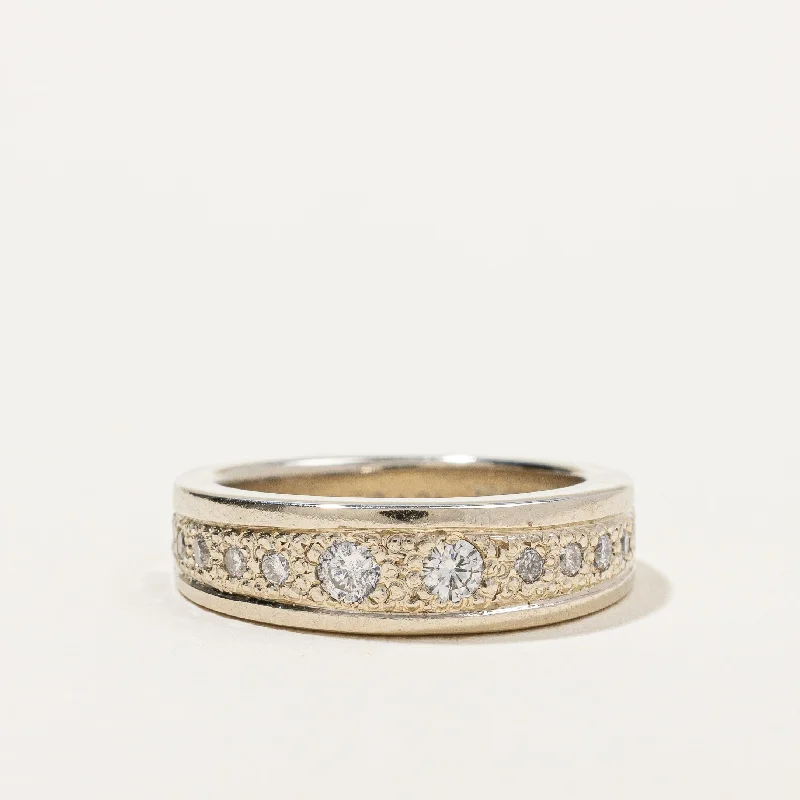 Limited-Time Offer On Premium Jewelry Collections Vintage Flush Set Textured Diamond Band | 0.20 ctw | SZ 4.75 | Limited-Time Offer On Premium Jewelry Collections Vintage Flush Set Textured Diamond Band | 0.20 ctw | SZ 4.75 |