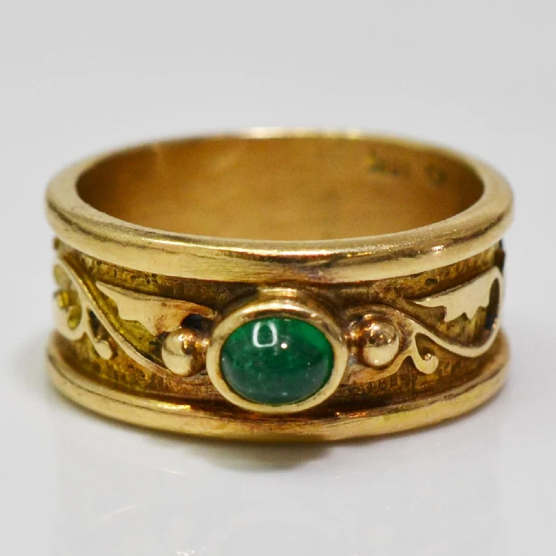 Exclusive Jewelry Discounts – Shop Now For Savings Vine Patterned Emerald Cabochon Band | 0.20ct | SZ 7.5 | Exclusive Jewelry Discounts – Shop Now For Savings Vine Patterned Emerald Cabochon Band | 0.20ct | SZ 7.5 |