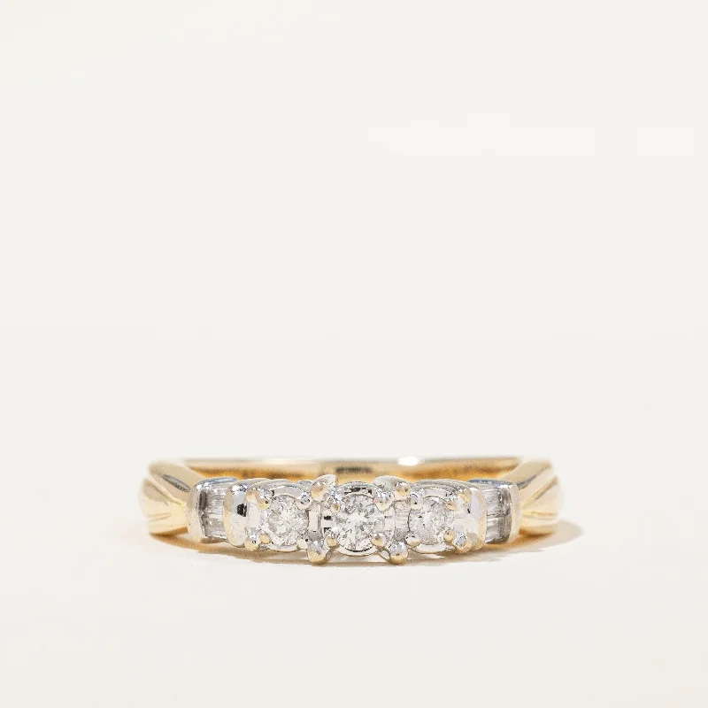 Grab Your Dream Jewelry At The Lowest Prices Three Stone Tapered Ring | 0.20 ctw, SZ 7 | Grab Your Dream Jewelry At The Lowest Prices Three Stone Tapered Ring | 0.20 ctw, SZ 7 |