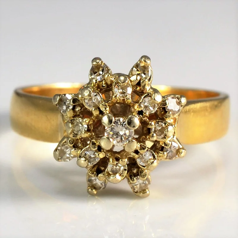 Affordable Glamour – Premium Jewelry For Less Star Burst Cluster Diamond Ring | 0.21 ctw, SZ 6.75 | Affordable Glamour – Premium Jewelry For Less Star Burst Cluster Diamond Ring | 0.21 ctw, SZ 6.75 |