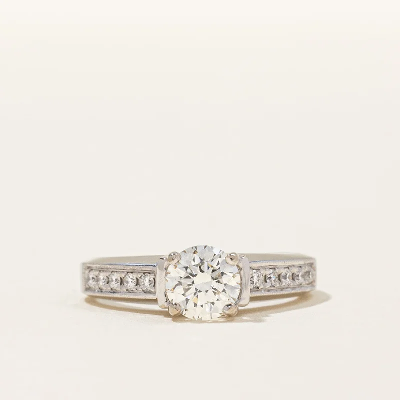 Trendy Minimalist Jewelry For Everyday Wear Simon G' Round Brilliant Engagement Ring | 0.91 ctw, SZ 4.5| Trendy Minimalist Jewelry For Everyday Wear Simon G' Round Brilliant Engagement Ring | 0.91 ctw, SZ 4.5|