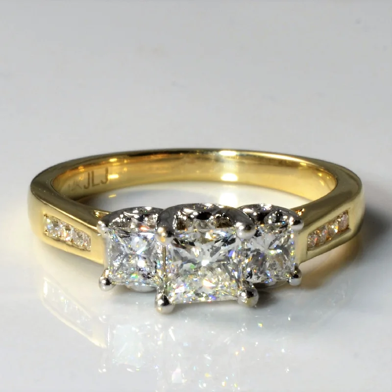 Seasonal Jewelry Sale – Upgrade Your Style Today Three Stone Princess Cut Engagement Ring | 1.00ctw | SZ 7.25 | Seasonal Jewelry Sale – Upgrade Your Style Today Three Stone Princess Cut Engagement Ring | 1.00ctw | SZ 7.25 |