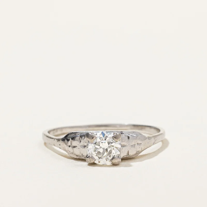 Shop Dazzling Jewelry With Special Promotional Discounts 1920s Transitional Cut Diamond Engagement Ring | 0.45ct | SZ 4.75 | Shop Dazzling Jewelry With Special Promotional Discounts 1920s Transitional Cut Diamond Engagement Ring | 0.45ct | SZ 4.75 |