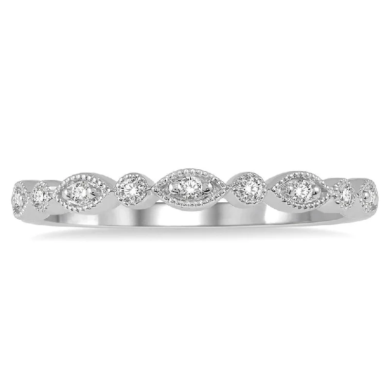 Premium Jewelry, Premium Discounts – Act Fast 14K White Gold Marquise and Circle Diamond Stackable Fashion Ring Premium Jewelry, Premium Discounts – Act Fast 14K White Gold Marquise and Circle Diamond Stackable Fashion Ring