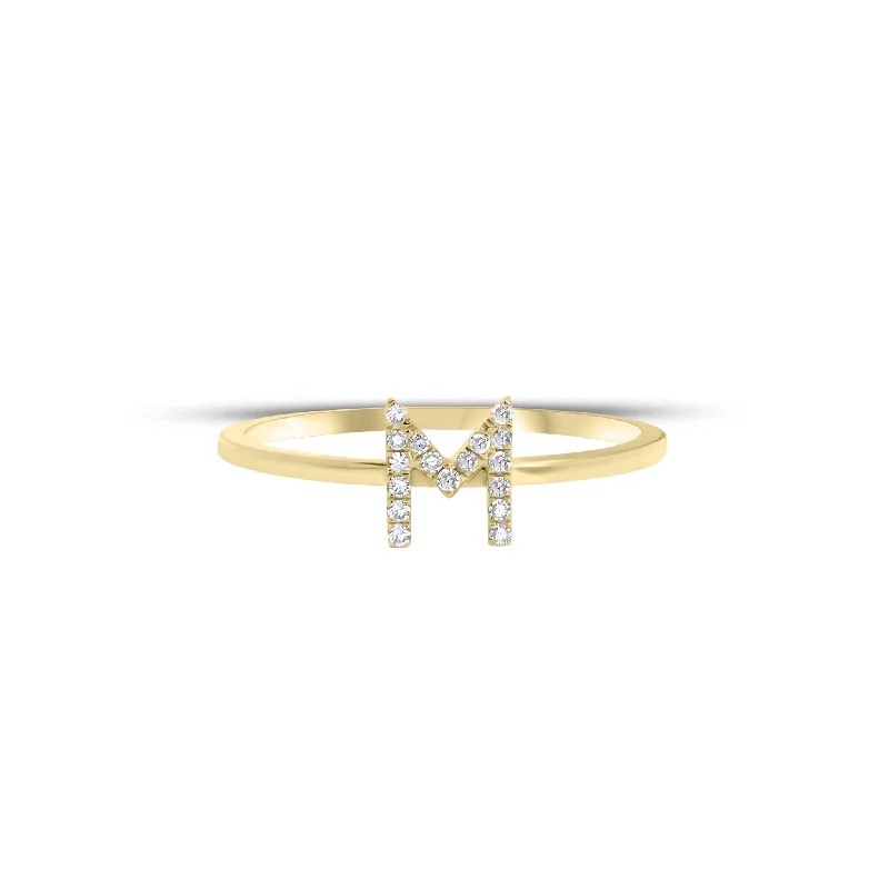 Modern Statement Jewelry For Bold Styling Diamond Initial Ring