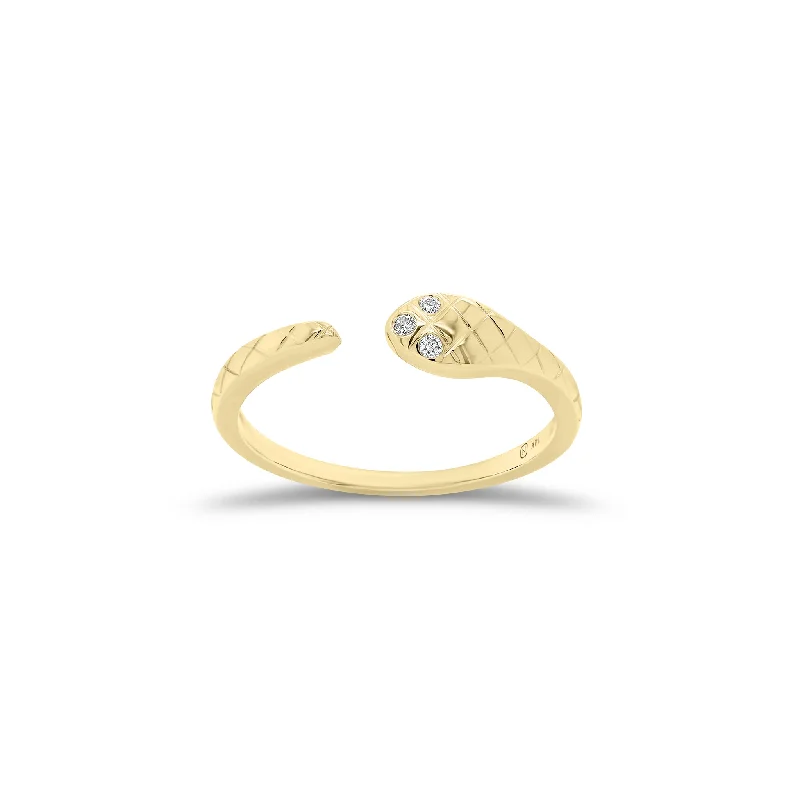 Affordable Glamour – Premium Jewelry For Less Diamond Snake Open Ring