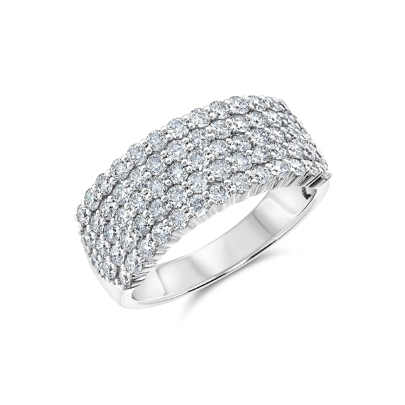 Fashion-Forward Geometric Jewelry For Contemporary Style Bremer Jewelry Round Diamond Fashion Ring in 14K White Gold (1.75ctw) Fashion-Forward Geometric Jewelry For Contemporary Style Bremer Jewelry Round Diamond Fashion Ring in 14K White Gold (1.75ctw)