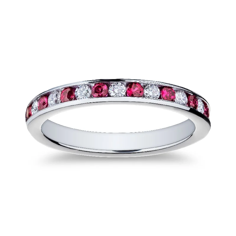 Get Your Favorite Jewelry At The Best Price Bremer Jewelry Ruby and Diamond Channel Set Ring in Platinum (0.58ctw) Get Your Favorite Jewelry At The Best Price Bremer Jewelry Ruby and Diamond Channel Set Ring in Platinum (0.58ctw)