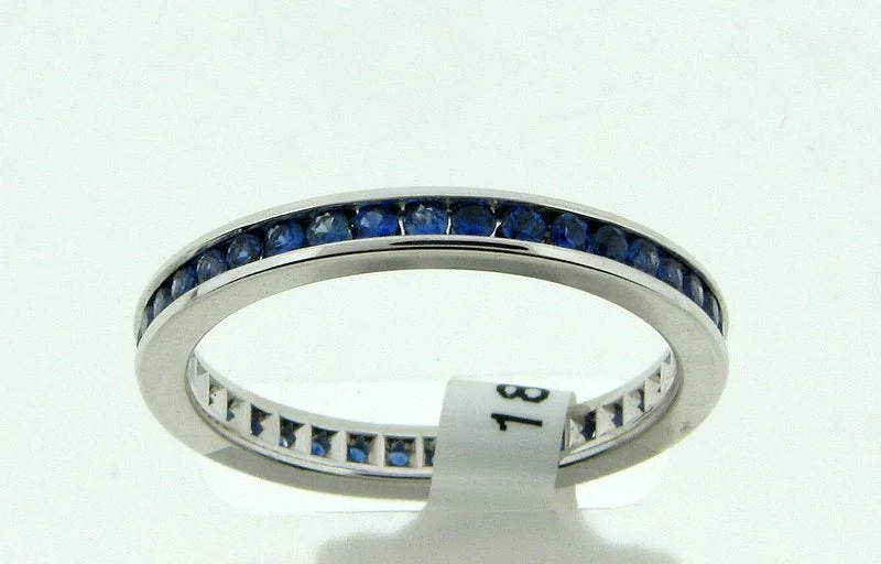 Last Chance To Grab Your Favorite Jewelry At A Discount Bremer Jewelry Sapphire Anniversary/Eternity Fashion Ring in 18K White Gold (.76ctw) Last Chance To Grab Your Favorite Jewelry At A Discount Bremer Jewelry Sapphire Anniversary/Eternity Fashion Ring in 18K White Gold (.76ctw)