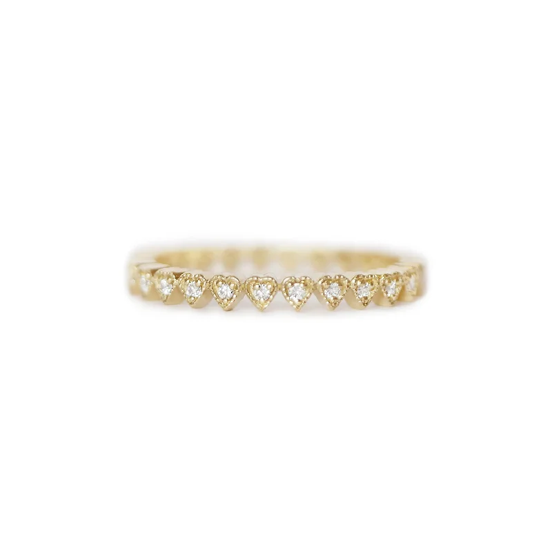 Special Sale On Handcrafted Jewelry – Shop Today Deco Notched Heart Eternity Ring