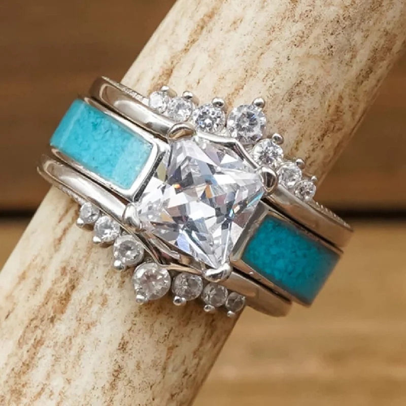 Customized Silver Jewelry For Unique Style The Grand Sierra Wishbone Wedding Set