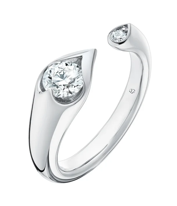 Timeless Elegance, Temporary Discounts – Act Fast Hearts On Fire Round LU Open Droplet Diamond Fashion Ring in 18K White Gold (.58ctw) Timeless Elegance, Temporary Discounts – Act Fast Hearts On Fire Round LU Open Droplet Diamond Fashion Ring in 18K White Gold (.58ctw)