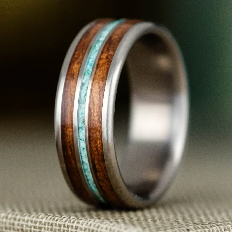 Delicate Crystal Jewelry For Sophisticated Charm (In-Stock) Custom Men's M1 Garand Rifle Stock, Turquoise & 1903 Springfield Rifle Titanium Ring - Size 7.25 | 7mm Wide Delicate Crystal Jewelry For Sophisticated Charm (In-Stock) Custom Men's M1 Garand Rifle Stock, Turquoise & 1903 Springfield Rifle Titanium Ring - Size 7.25 | 7mm Wide