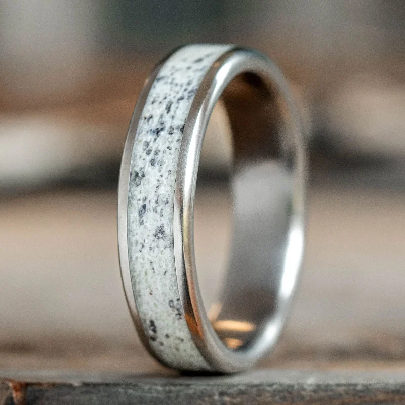 Shop Elegant Jewelry At Unbeatable Prices (In-Stock) Custom Men's Titanium Ring with Wide Channel Naturally Shed Elk Antler Wood - Size 10.75 | 6mm Wide Shop Elegant Jewelry At Unbeatable Prices (In-Stock) Custom Men's Titanium Ring with Wide Channel Naturally Shed Elk Antler Wood - Size 10.75 | 6mm Wide