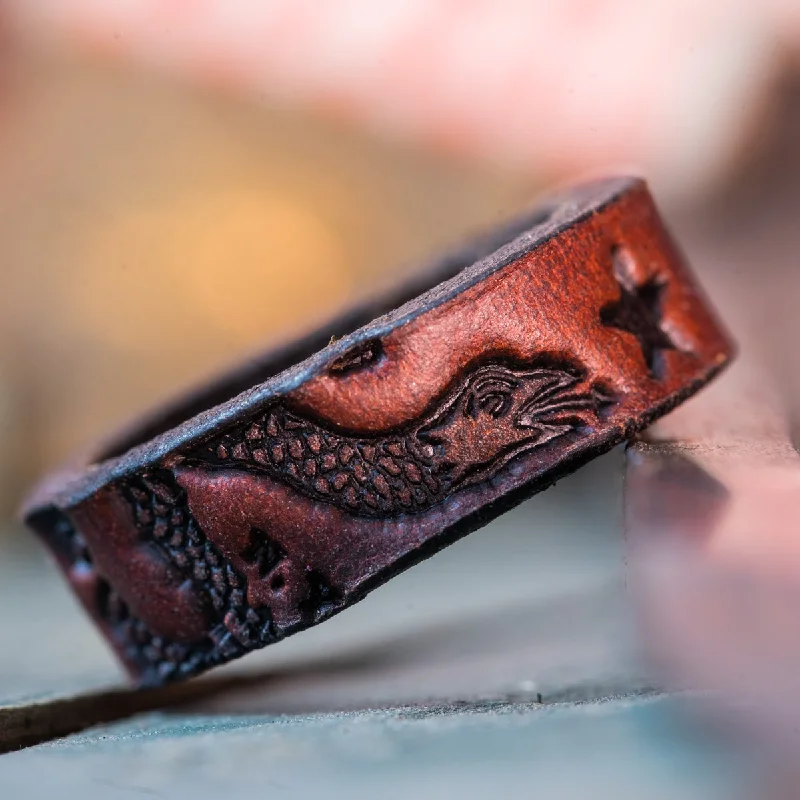 Premium Jewelry Now Available At Special Discounts "Join, or Die" Leather Ring | Chicago Tan Premium Jewelry Now Available At Special Discounts "Join, or Die" Leather Ring | Chicago Tan