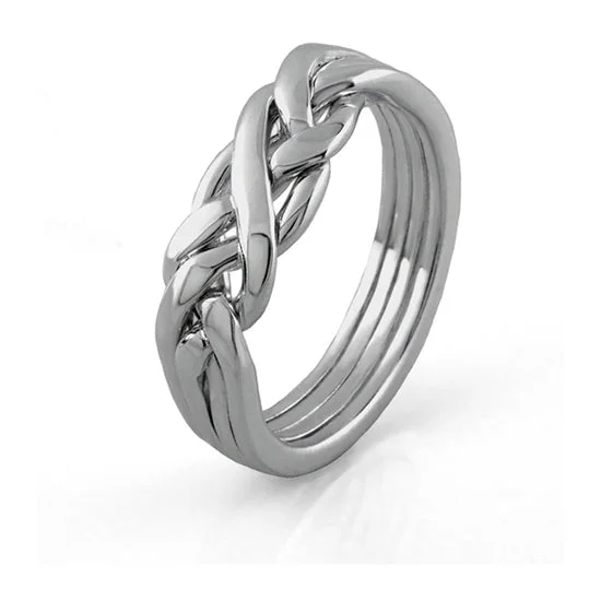 Classic And Modern Jewelry Styles On Sale LADIES 4 band 14K GOLD Puzzle Ring LG-4WB Classic And Modern Jewelry Styles On Sale LADIES 4 band 14K GOLD Puzzle Ring LG-4WB