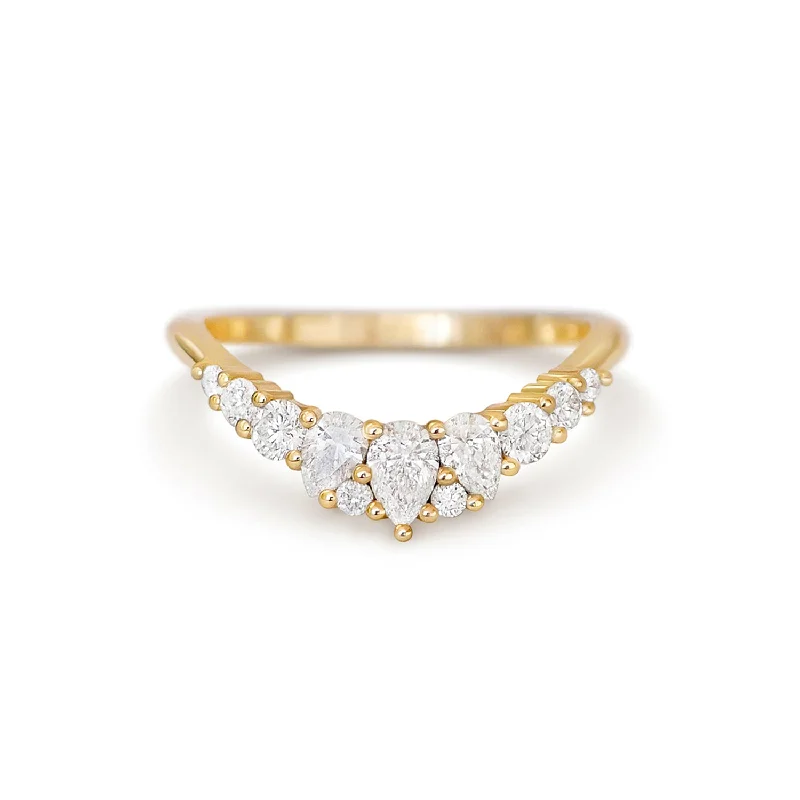 Exclusive Online Jewelry Sale – Don't Wait Pear & Round Contour Band