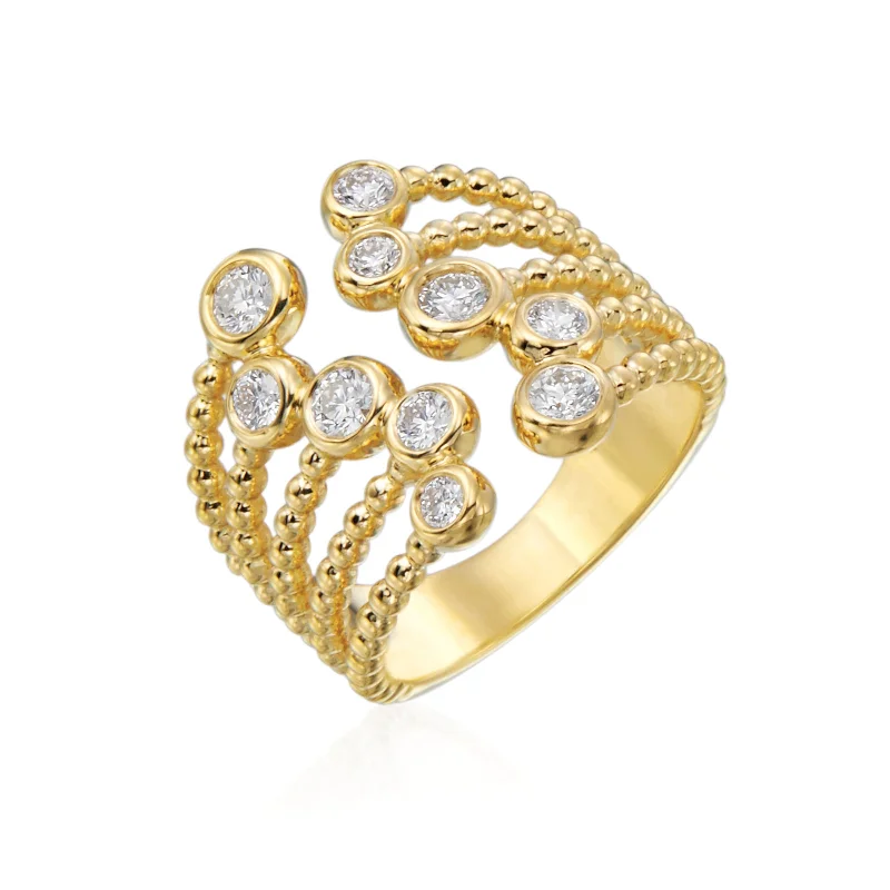Shop Signature Jewelry Styles At Exclusive Prices Nutmeg Cuff Ring with Diamonds