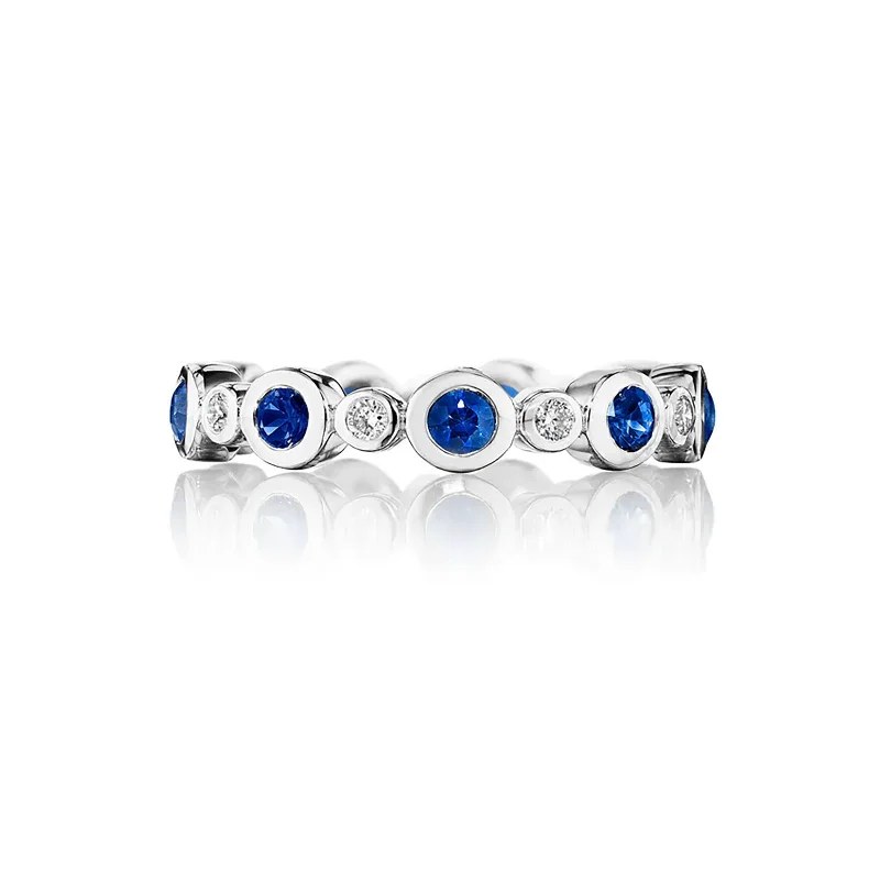 Timeless Elegance Now At Special Discounts Blue Sapphire & Diamond Aura Ring