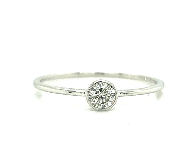 Grab Your Favorite Jewelry At The Lowest Prices Round Diamond Stackable Fashion Ring in 18K White Gold (.21ctw) Grab Your Favorite Jewelry At The Lowest Prices Round Diamond Stackable Fashion Ring in 18K White Gold (.21ctw)