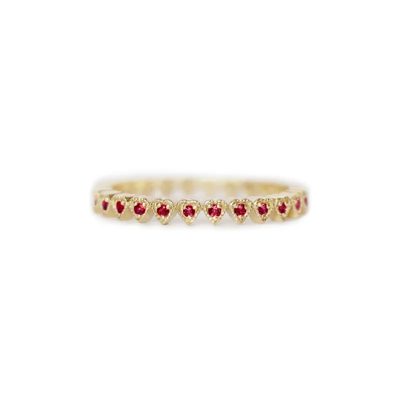 Shop Dazzling Jewelry At The Best Prices Ruby Deco Notched Heart Eternity Ring