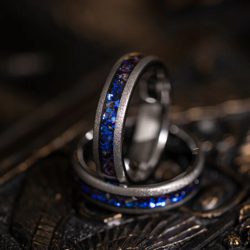 Trending Jewelry Styles Now At Limited-Time Discounts "Zeus" Domed Nebula Ring- Meteorite and Opal- Silver 5mm Womens Trending Jewelry Styles Now At Limited-Time Discounts "Zeus" Domed Nebula Ring- Meteorite and Opal- Silver 5mm Womens