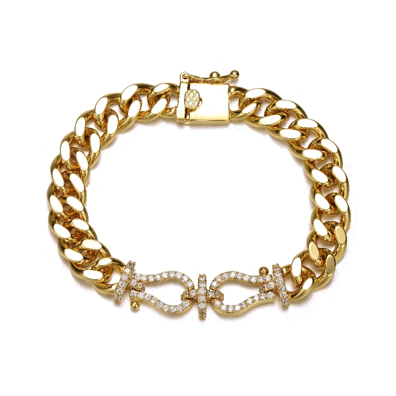 Personalized Jewelry Sale – Unique Pieces At Great Prices 14k Gold Plated with Cubic Zirconia Love Knot Miami Cuban/Curb Chain Bracelet Personalized Jewelry Sale – Unique Pieces At Great Prices 14k Gold Plated with Cubic Zirconia Love Knot Miami Cuban/Curb Chain Bracelet