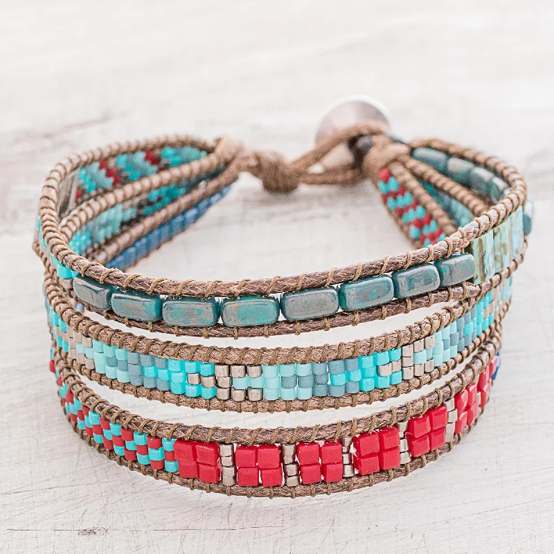 Luxury Meets Affordability – Jewelry Sale Now Live Atitlan Path Glass Beaded Wristband Bracelet Handcrafted in Guatemala Luxury Meets Affordability – Jewelry Sale Now Live Atitlan Path Glass Beaded Wristband Bracelet Handcrafted in Guatemala