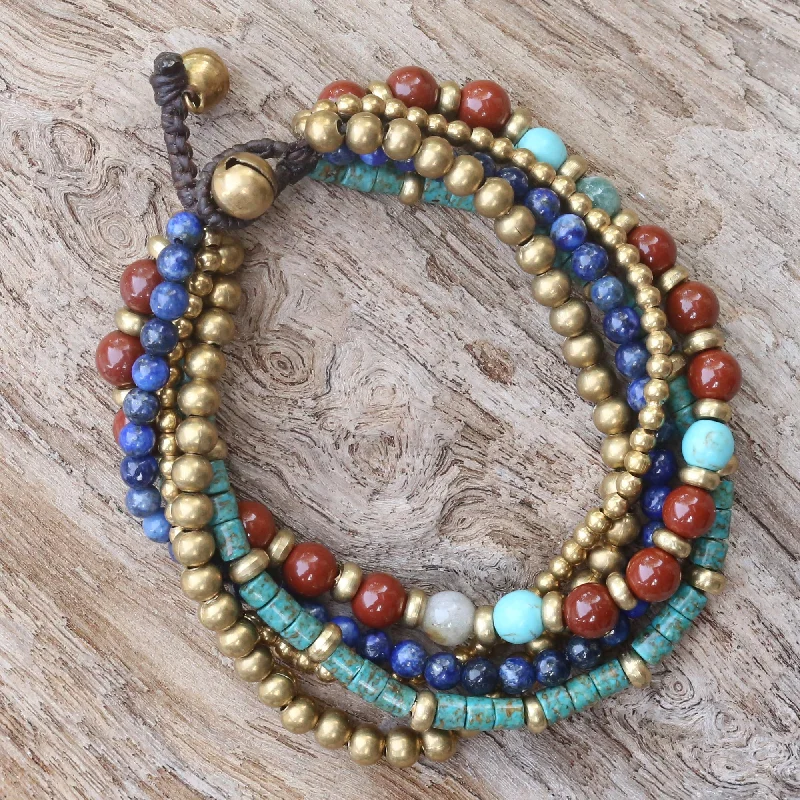 Premium Jewelry Now Available At Special Discounts Beads and Bells Multi Gemstone Beaded Bracelet from Thailand Premium Jewelry Now Available At Special Discounts Beads and Bells Multi Gemstone Beaded Bracelet from Thailand