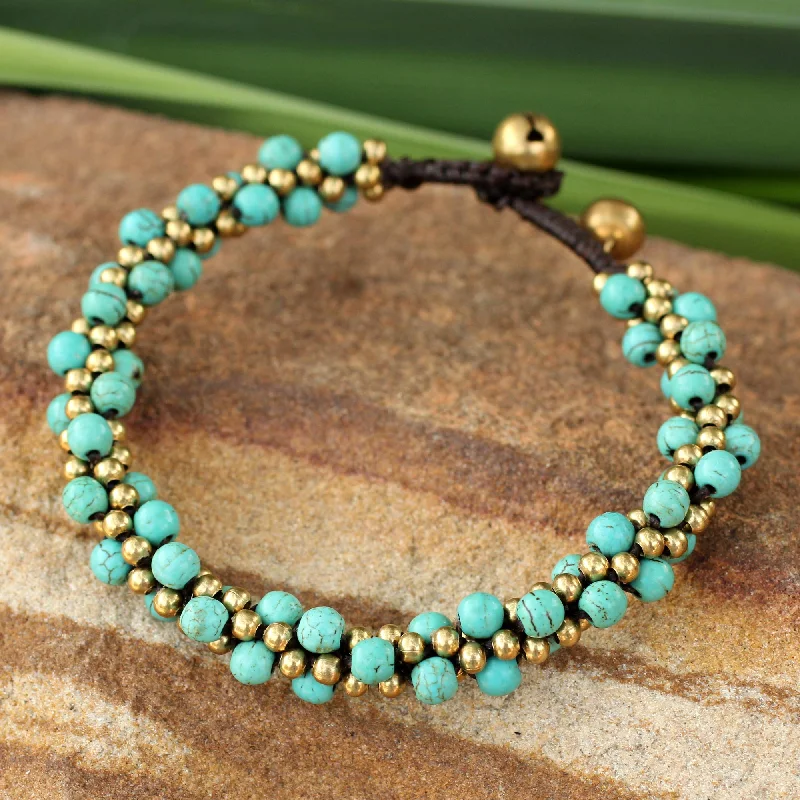 Exclusive Jewelry Markdowns – Limited-Time Offer Bells in the Sky Brass and Dyed Calcite Bracelet Exclusive Jewelry Markdowns – Limited-Time Offer Bells in the Sky Brass and Dyed Calcite Bracelet