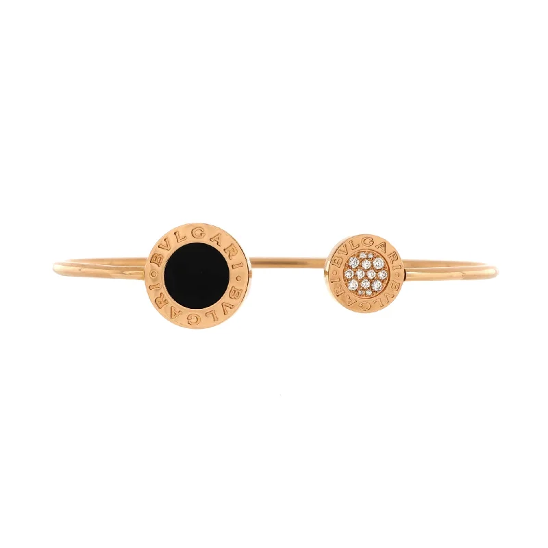 Dazzle In Elegance With Our Biggest Jewelry Sale Bvlgari Bvlgari Cuff Bracelet 18K Rose Gold with Onyx and Diamonds Dazzle In Elegance With Our Biggest Jewelry Sale Bvlgari Bvlgari Cuff Bracelet 18K Rose Gold with Onyx and Diamonds
