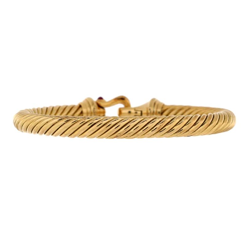 Exclusive Jewelry Bundles At Discounted Rates Cable Buckle Bracelet 18K Yellow Gold with Diamonds and Rubies 7mm Exclusive Jewelry Bundles At Discounted Rates Cable Buckle Bracelet 18K Yellow Gold with Diamonds and Rubies 7mm