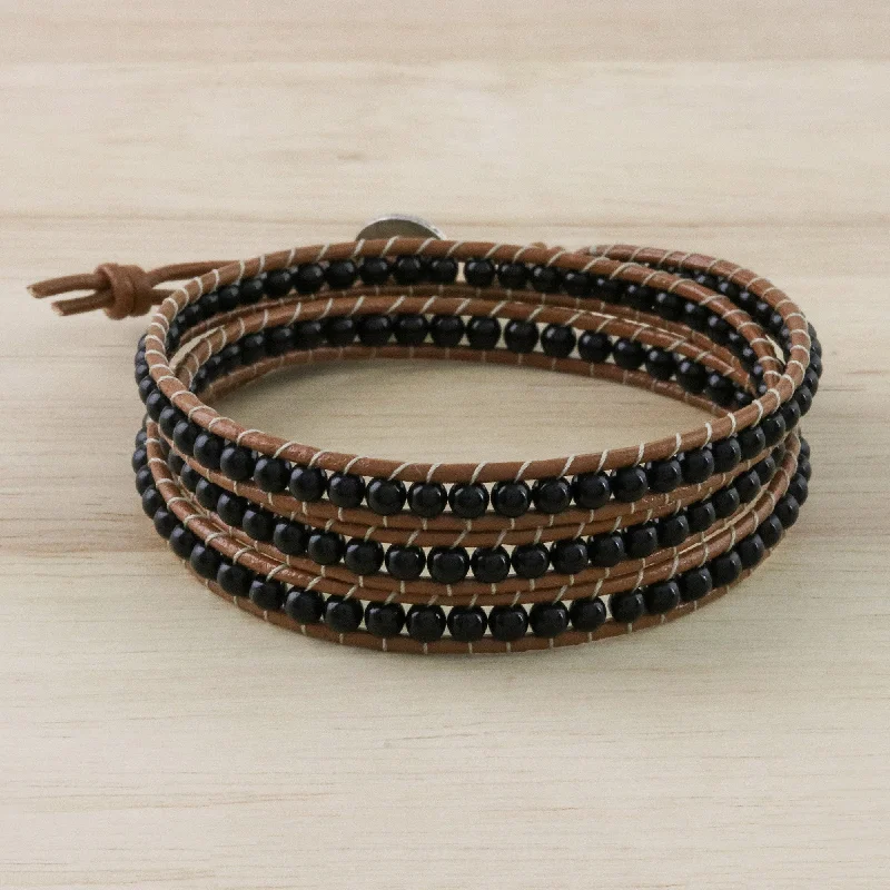Holiday Jewelry Sale – Perfect Gifts At The Best Prices Calm Touch Onyx Beaded Wrap Bracelet from Thailand Holiday Jewelry Sale – Perfect Gifts At The Best Prices Calm Touch Onyx Beaded Wrap Bracelet from Thailand