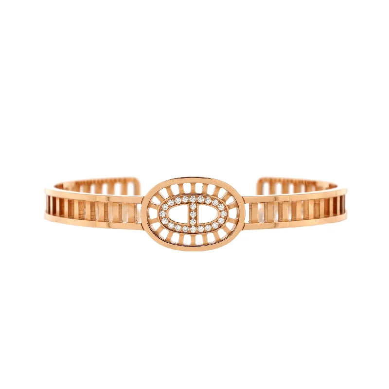 Flash Jewelry Sale – Get Stunning Pieces At Low Prices Chaine D'Ancre Divine Cuff Bracelet 18K Rose Gold and Diamonds