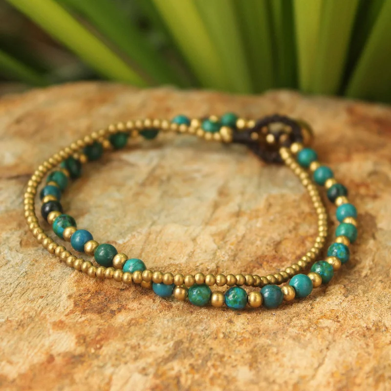 Luxury Meets Affordability – Jewelry Sale Live Now Dazzling Green Harmony Serpentine and Brass Beaded Bracelet Luxury Meets Affordability – Jewelry Sale Live Now Dazzling Green Harmony Serpentine and Brass Beaded Bracelet