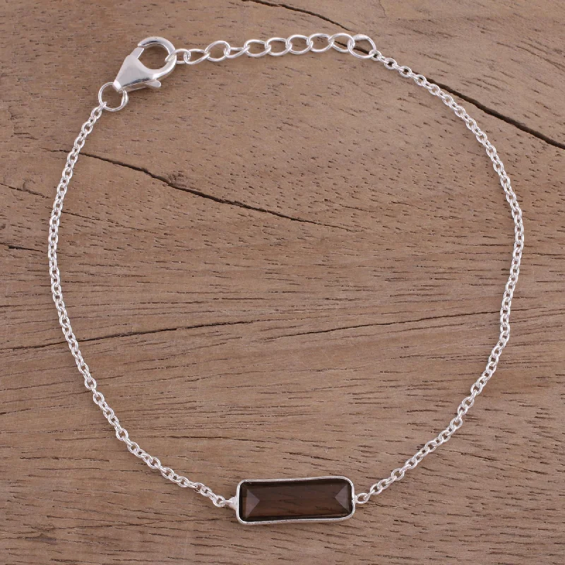 Get Ready To Sparkle – Special Jewelry Discounts Elegant Prism Smoky Quartz and 925 Silver Pendant Bracelet from India Get Ready To Sparkle – Special Jewelry Discounts Elegant Prism Smoky Quartz and 925 Silver Pendant Bracelet from India