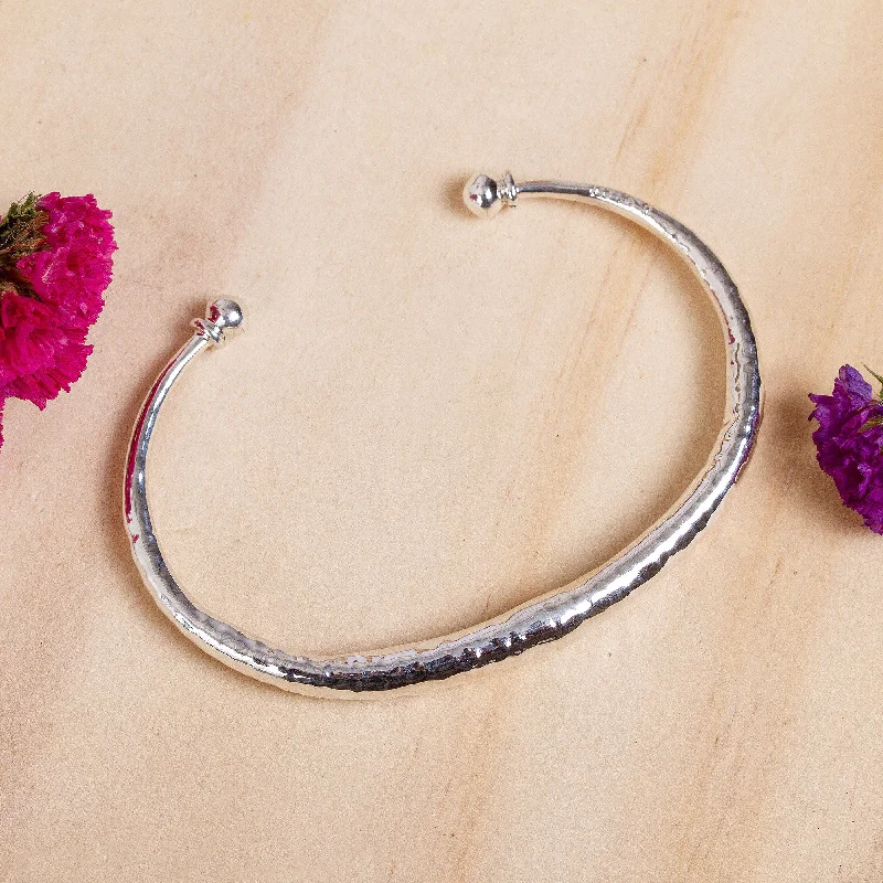 Classic And Modern Jewelry Styles On Sale Fluid Beauty Taxco Hammered Sterling Silver Cuff Bracelet from Mexico Classic And Modern Jewelry Styles On Sale Fluid Beauty Taxco Hammered Sterling Silver Cuff Bracelet from Mexico