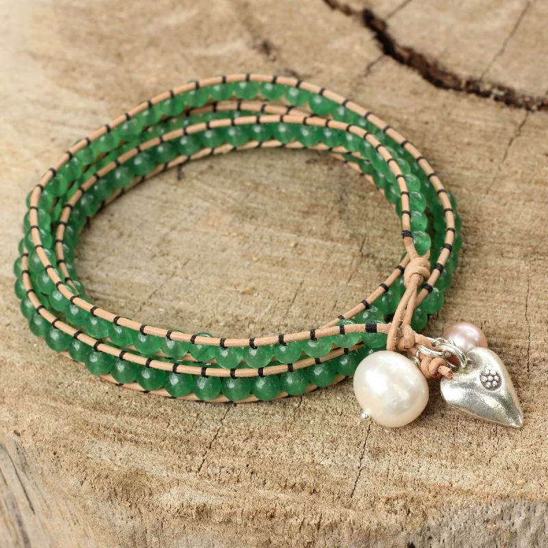 Dainty And Elegant Jewelry Now At Reduced Prices Forest Heart Leather and Quartz Wrap Bracelet Dainty And Elegant Jewelry Now At Reduced Prices Forest Heart Leather and Quartz Wrap Bracelet