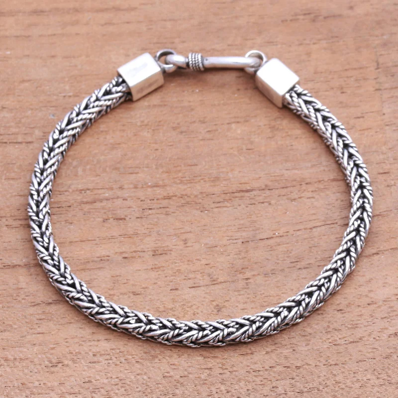 Jewelry Sale – Exclusive Styles At Lower Prices Foxtail Rope Sterling Silver Foxtail Chain Bracelet from Bali Jewelry Sale – Exclusive Styles At Lower Prices Foxtail Rope Sterling Silver Foxtail Chain Bracelet from Bali