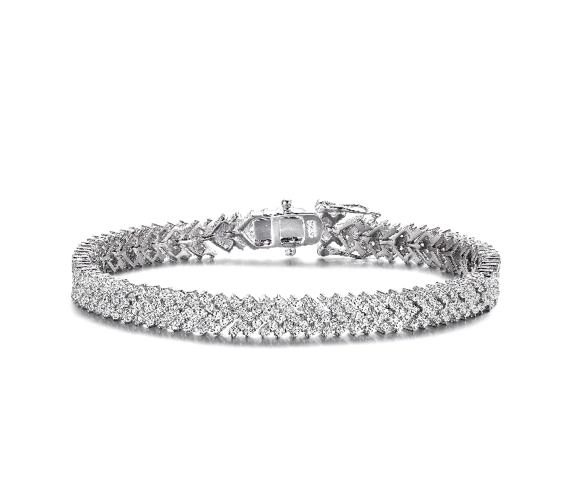 Modern Jewelry At Exclusive Discounts – Shop Today GENEVIVE Sterling Silver Cubic Zirconia Cluster Arrow Head Tennis Bracelet Modern Jewelry At Exclusive Discounts – Shop Today GENEVIVE Sterling Silver Cubic Zirconia Cluster Arrow Head Tennis Bracelet